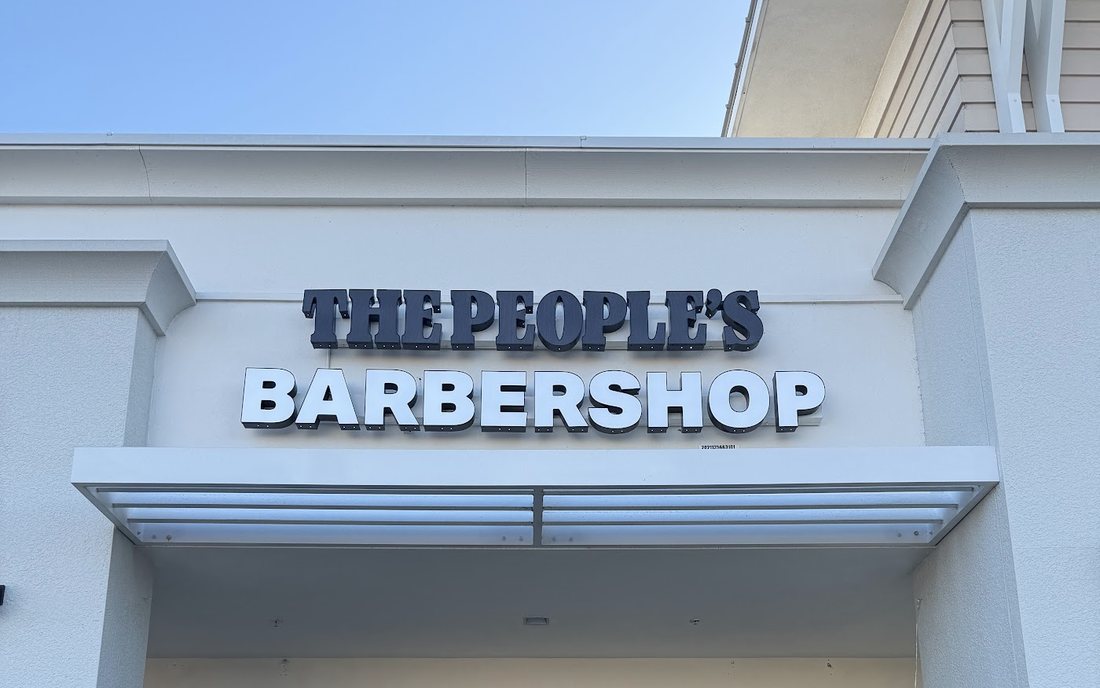 The People's Barbershop storefront at 12450 Tamiami Trail East, Naples